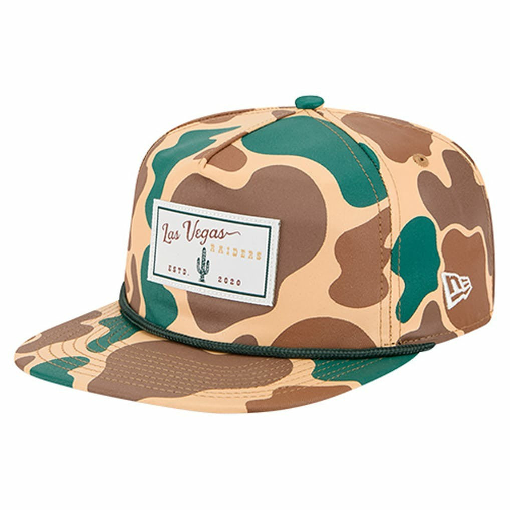 Las Vegas Raiders New Era Duck Rope 19TWENTY Snapback Hat Camo