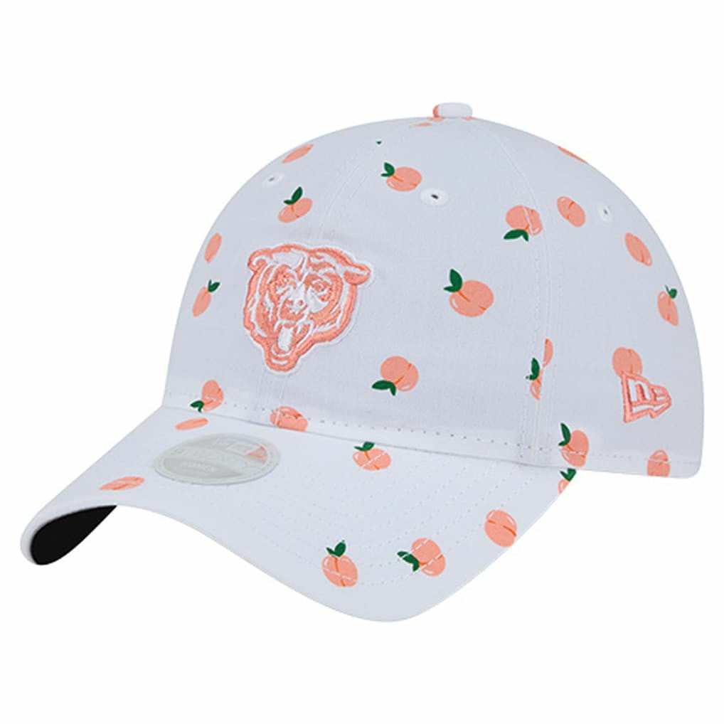 Chicago Bears New Era Women's Fruit Pattern 9TWENTY Adjustable Hat White