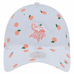 Minnesota Vikings New Era Women's Fruit Pattern 9TWENTY Adjustable Hat White