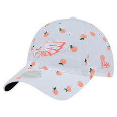 Philadelphia Eagles New Era Women's Fruit Pattern 9TWENTY Adjustable Hat White