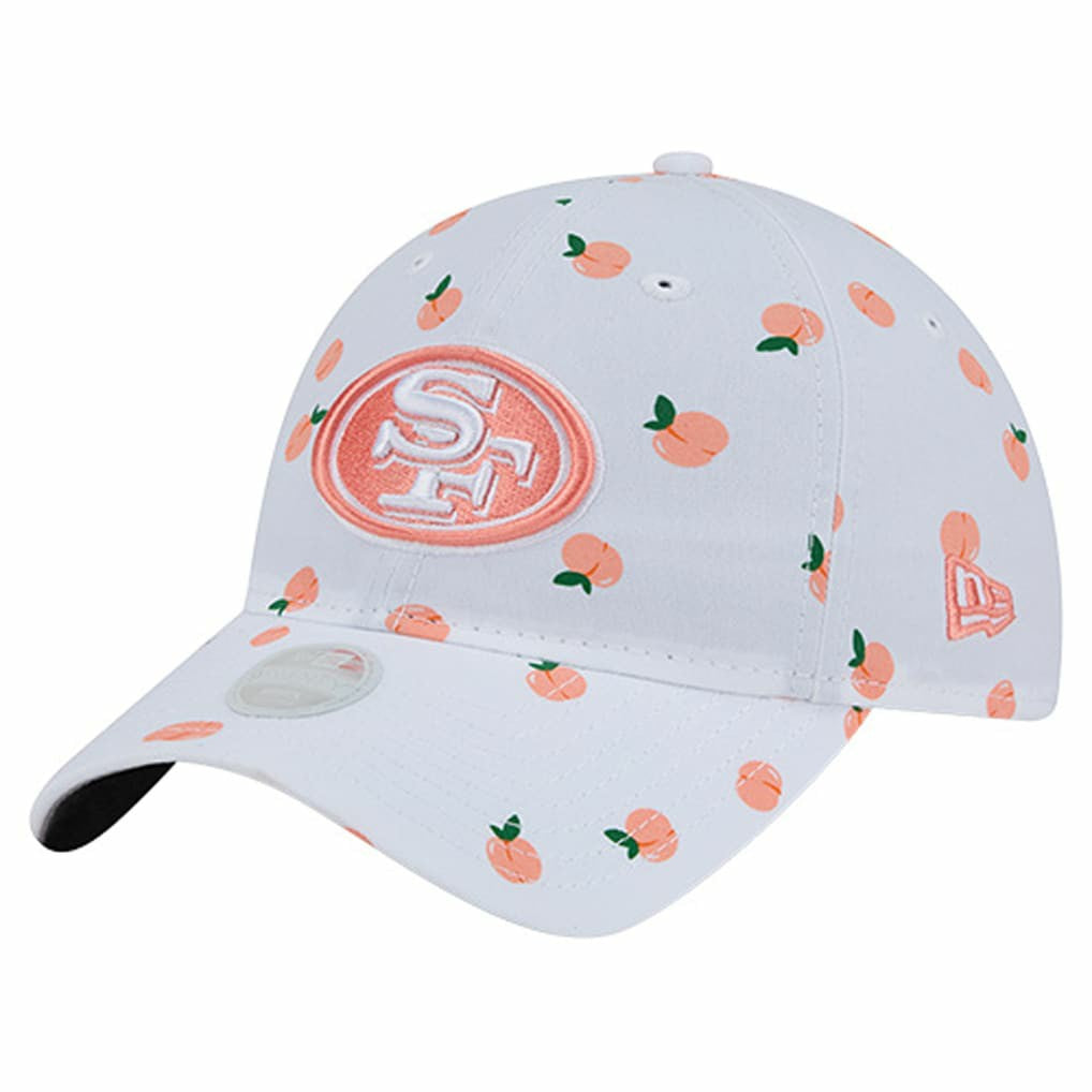 San Francisco 49ers New Era Women's Fruit Pattern 9TWENTY Adjustable Hat White