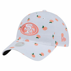 San Francisco 49ers New Era Women's Fruit Pattern 9TWENTY Adjustable Hat White