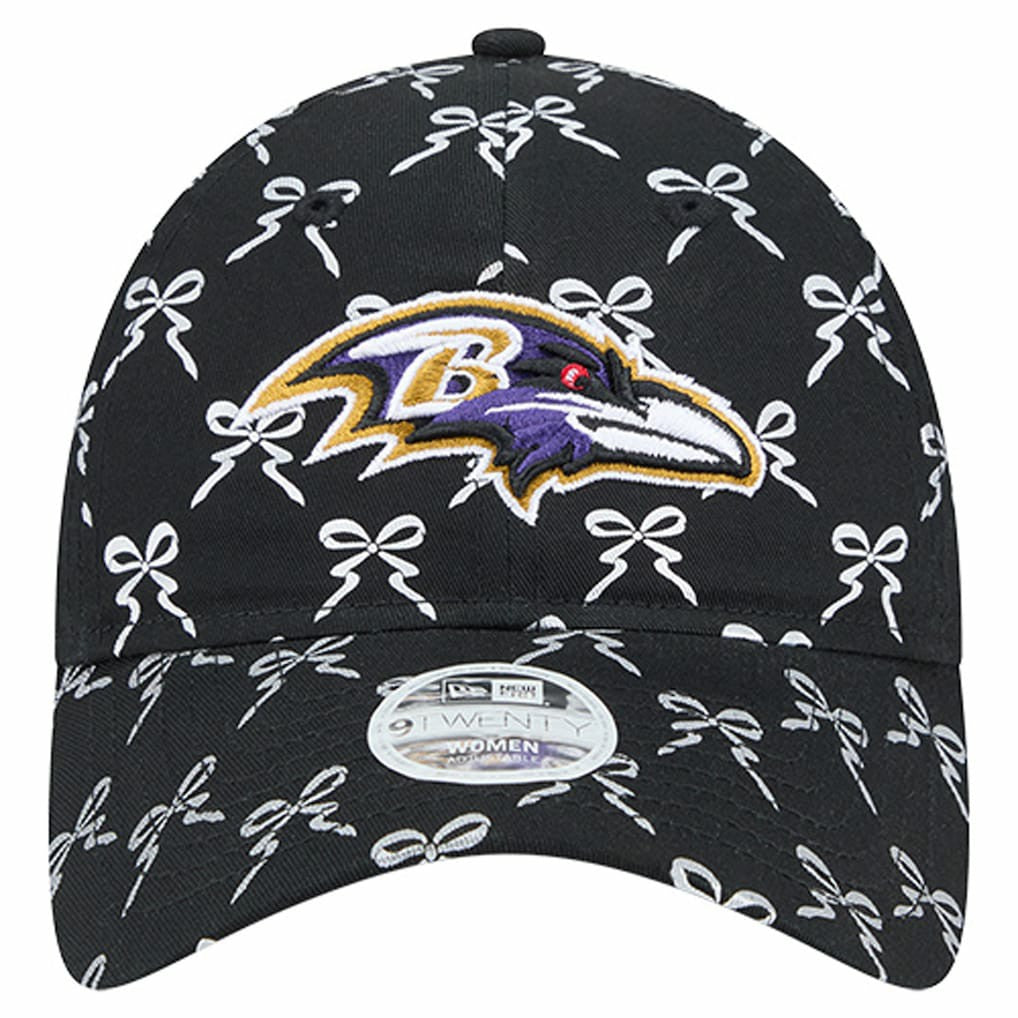 Baltimore Ravens New Era Women's Ribbon 9TWENTY Adjustable Hat Black
