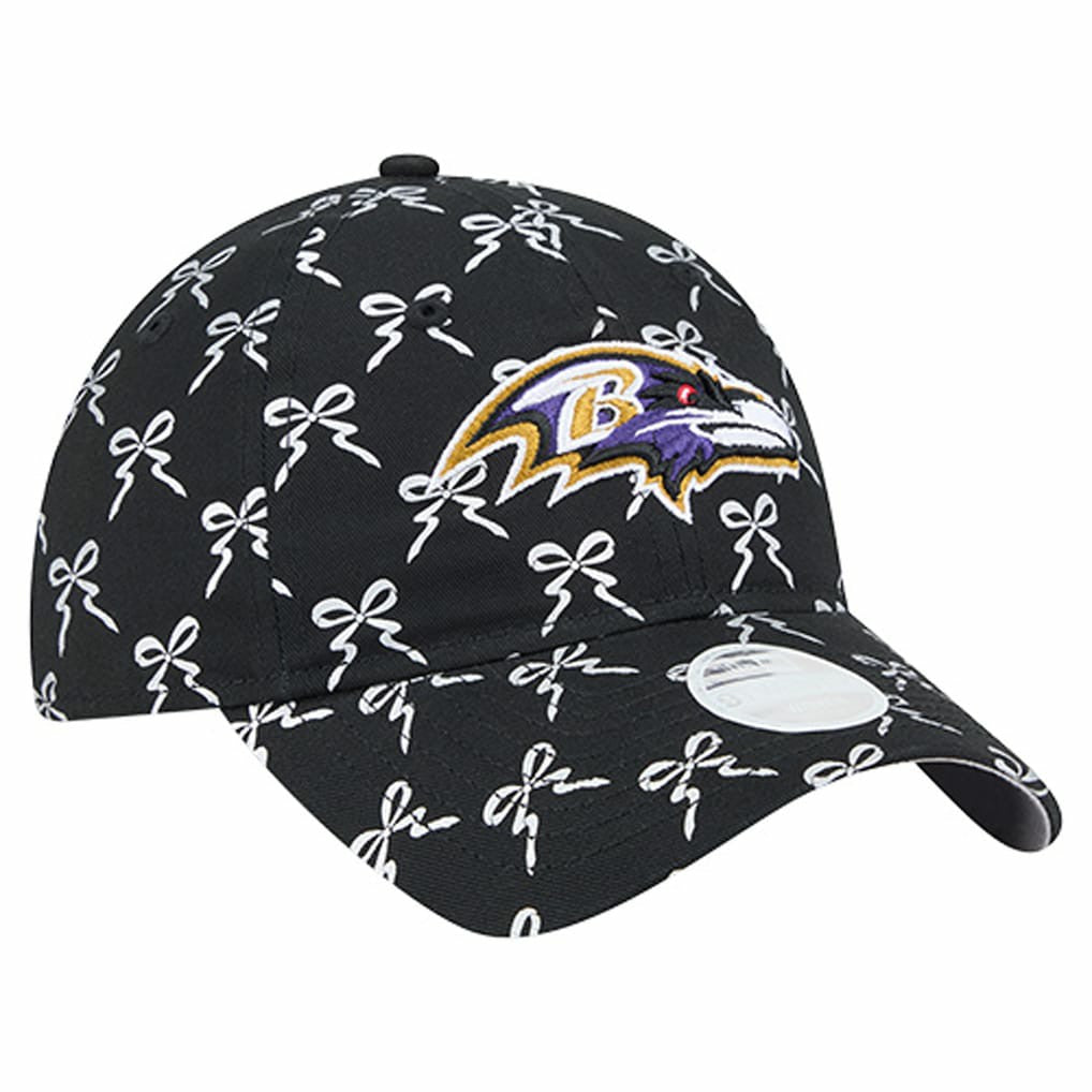 Baltimore Ravens New Era Women's Ribbon 9TWENTY Adjustable Hat Black