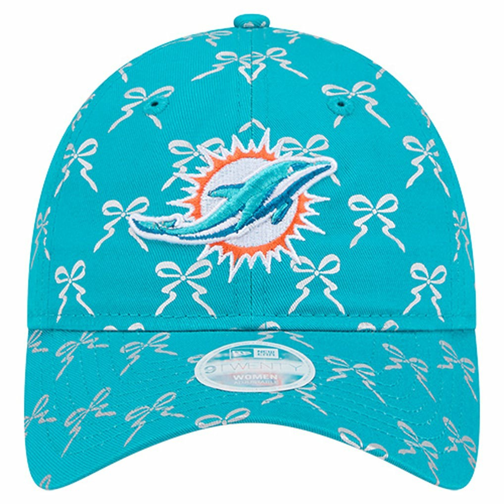 Miami Dolphins New Era Women's Ribbon 9TWENTY Adjustable Hat Aqua