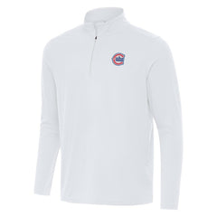 Chicago Cubs Antigua Alternate Logo Intent Quarter-Zip Pullover - White Pullover