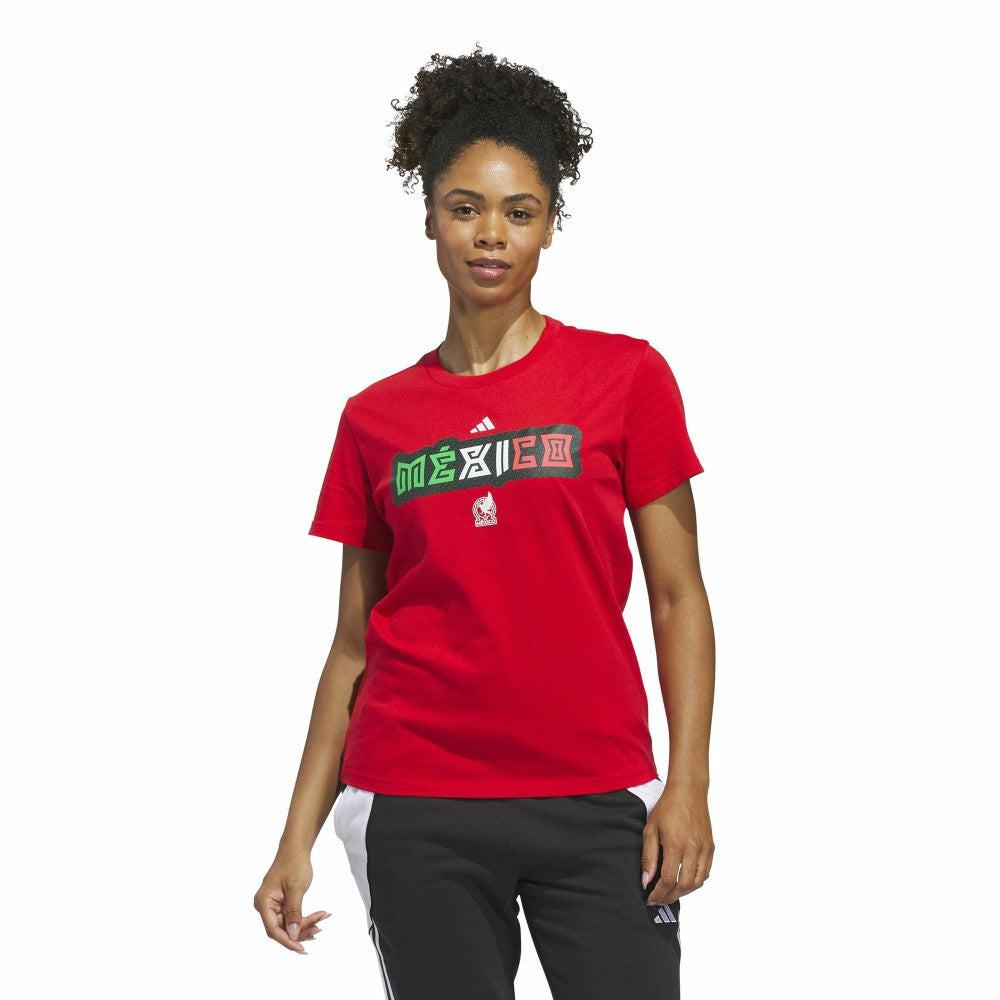 Mexico National Team Women's Jersey Hook T-Shirt Red