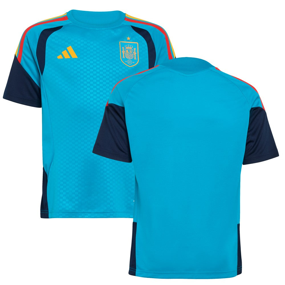 Spain National Team Youth FIFA x World Cup 2026 Tiro Training Jersey Turquoise
