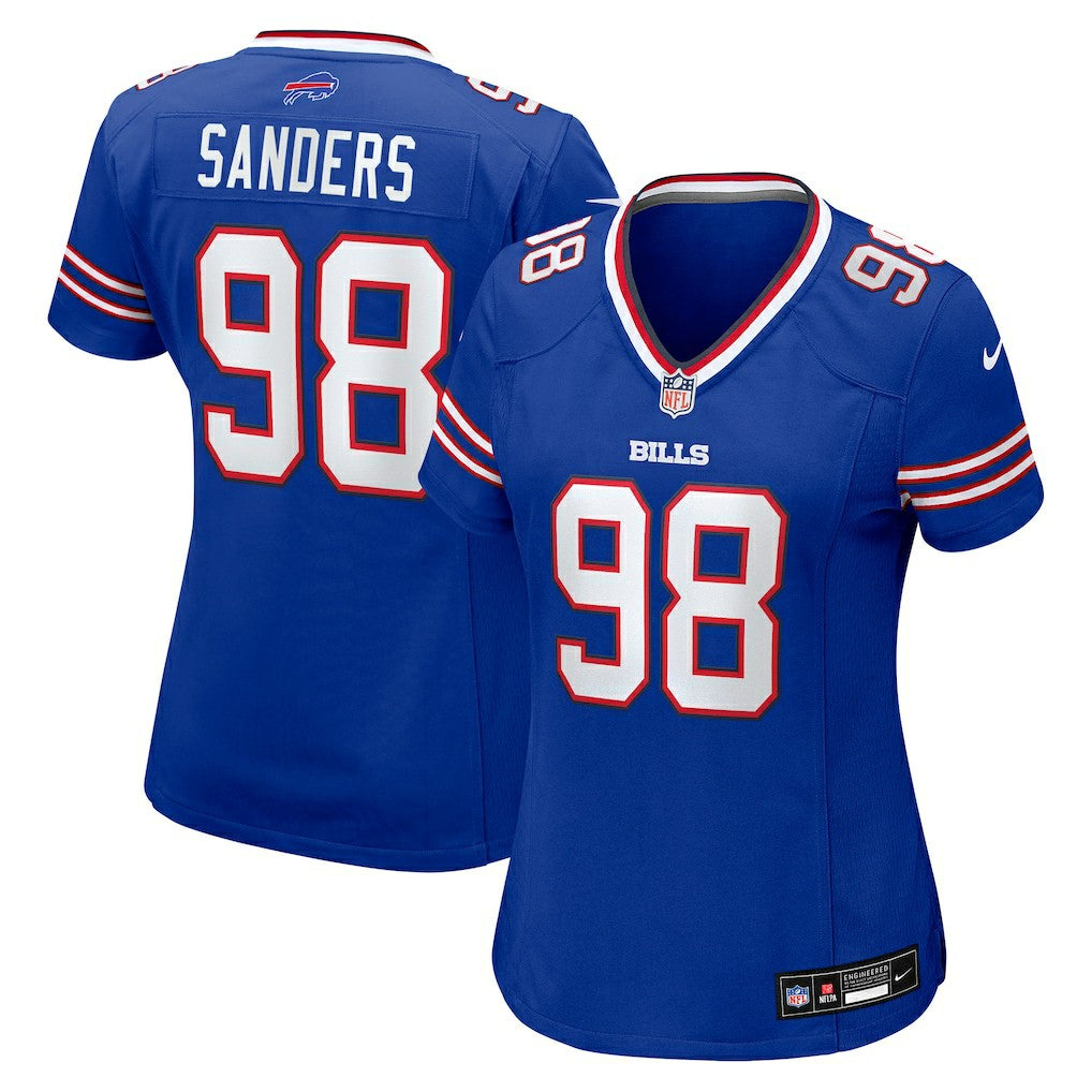 T.J. Sanders Buffalo Bills Women's Team Game Jersey Royal
