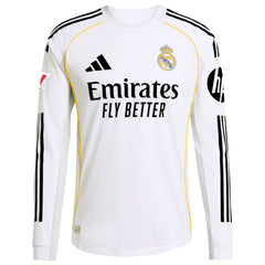 Jude Bellingham Real Madrid 2025/26 Home Long Sleeve Jersey White shop