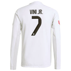 Vini Jr. Real Madrid 2025/26 Home Long Sleeve Jersey White