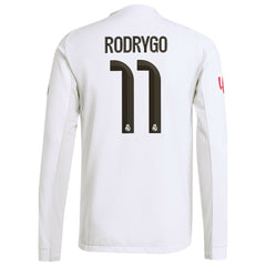 Rodrygo Real Madrid 2025/26 Home Long Sleeve Jersey White sale