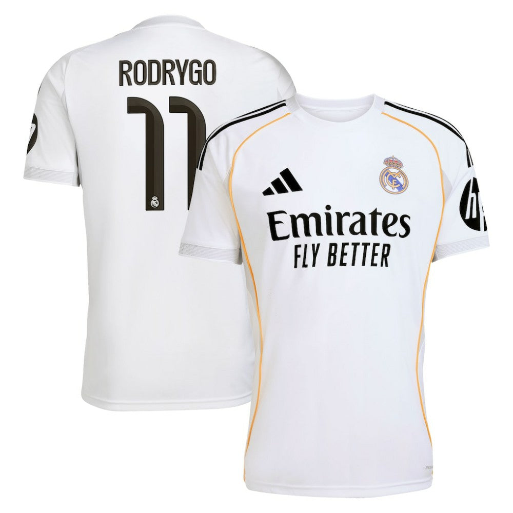 Rodrygo Real Madrid 2025/26 Home Replica Jersey White
