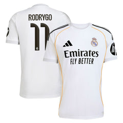 Rodrygo Real Madrid 2025/26 Home Replica Jersey White