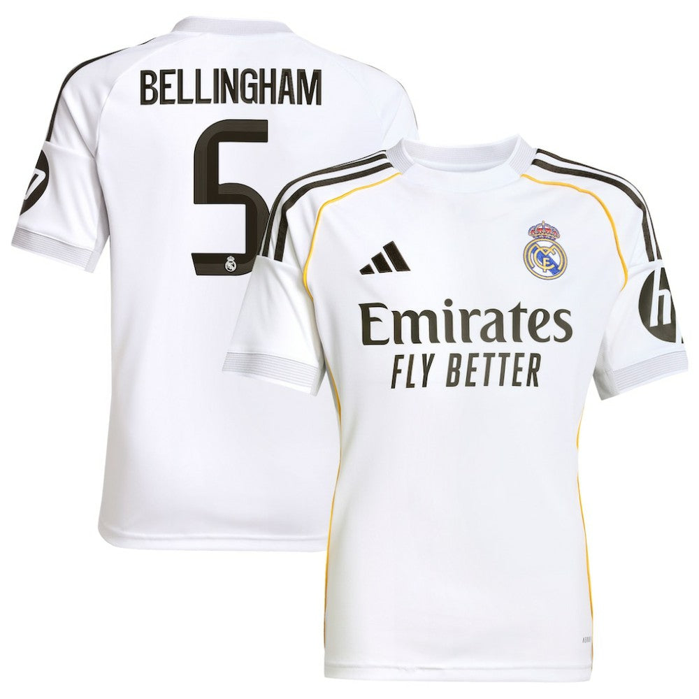 Jude Bellingham Real Madrid Youth 2025/26 Home Replica Jersey White