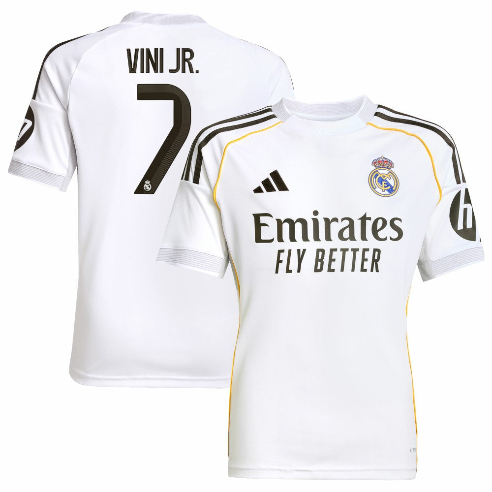 Vini Jr. Real Madrid Youth 2025/26 Home Replica Jersey White