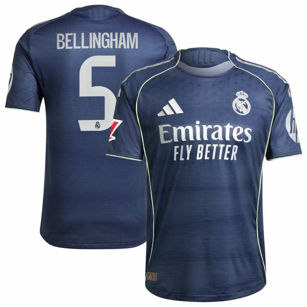 Jude Bellingham Real Madrid 2025/26 Away Player Jersey Blue