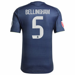 Jude Bellingham Real Madrid 2025/26 Away Player Jersey Blue