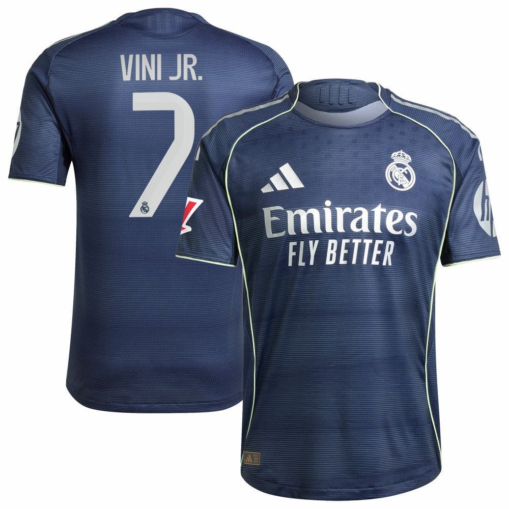 Vini Jr. Real Madrid 2025/26 Away Player Jersey Blue
