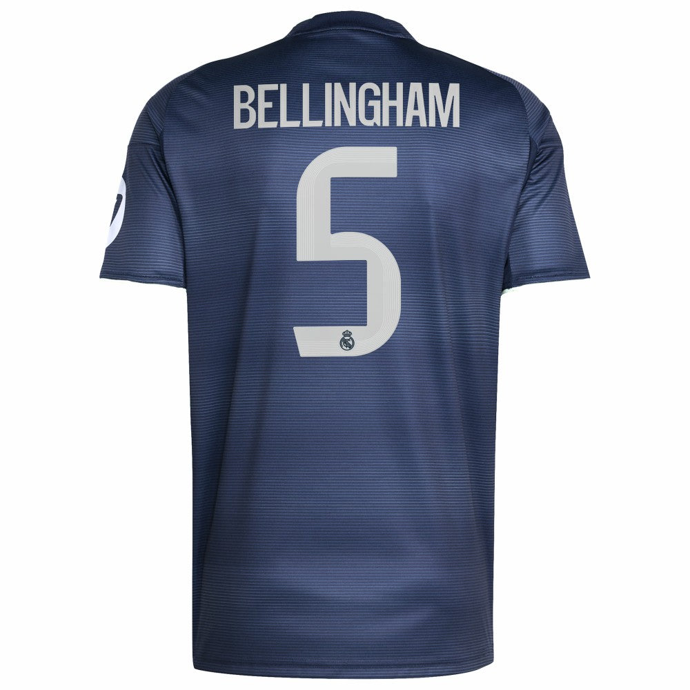 Jude Bellingham Real Madrid 2025/26 Away Replica Player Jersey Blue