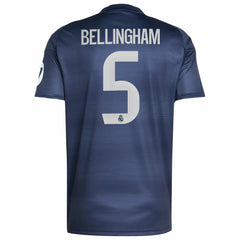 Jude Bellingham Real Madrid 2025/26 Away Replica Player Jersey Blue