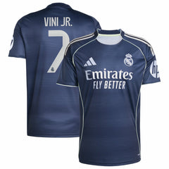 Vini Jr. Real Madrid 2025/26 Away Replica Player Jersey Blue
