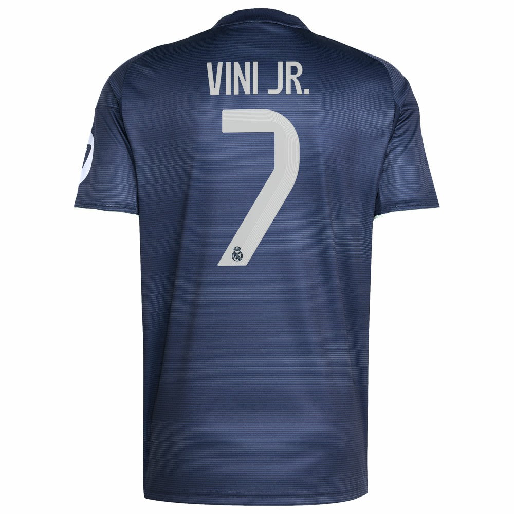 Vini Jr. Real Madrid 2025/26 Away Replica Player Jersey Blue