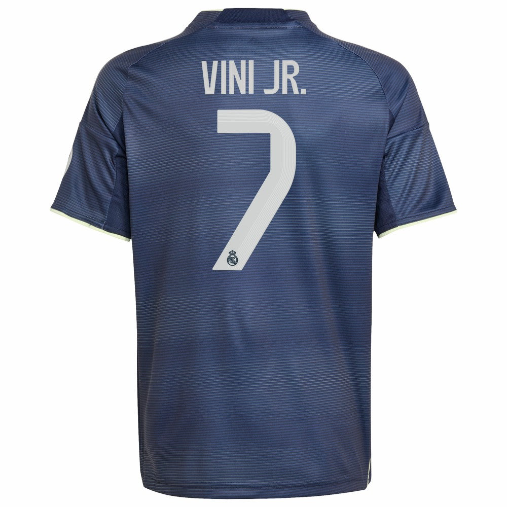 Vini Jr. Real Madrid Youth 2025/26 Away Replica Player Jersey Blue