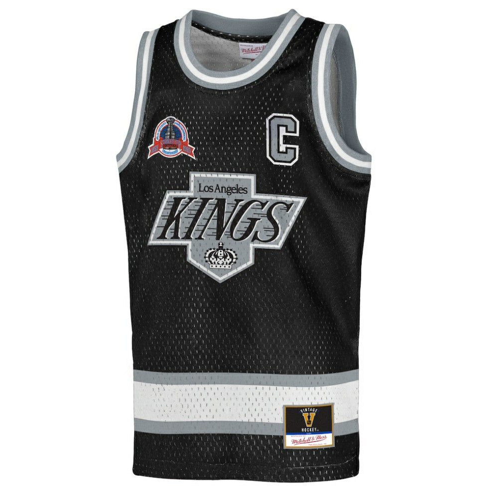 NHL Wayne Gretzky Los Angeles Kings Mitchell & Ness Youth Maxxed Out Fashion Basketball Jersey - Black