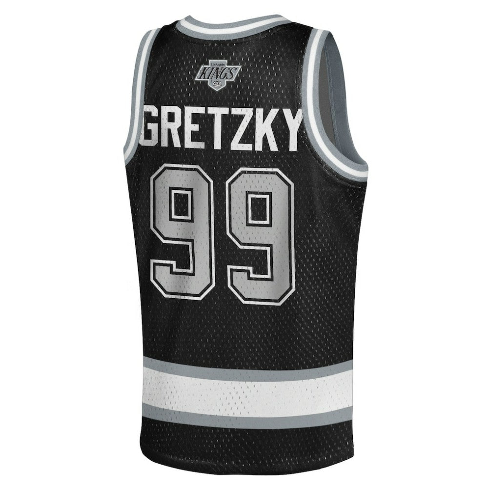 NHL Wayne Gretzky Los Angeles Kings Mitchell & Ness Youth Maxxed Out Fashion Basketball Jersey - Black