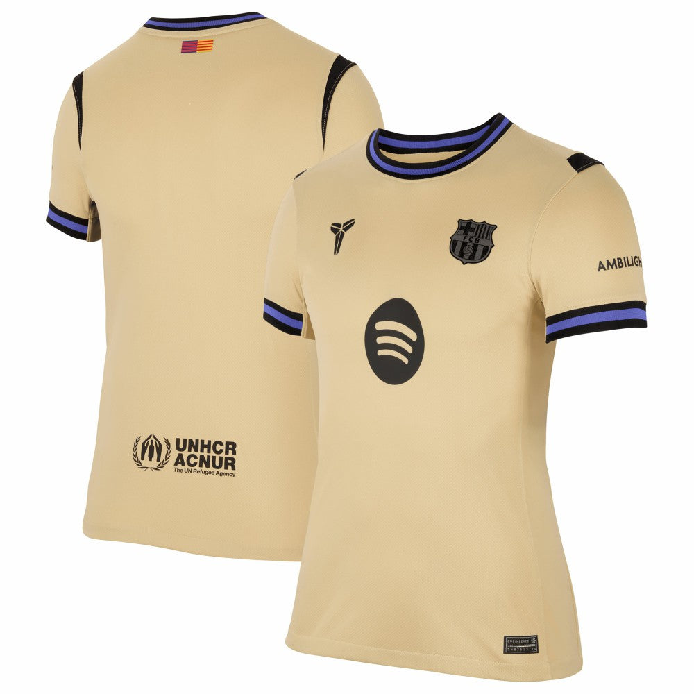 Barcelona Women's 2025/26 Away Stadium Replica Jersey Gold