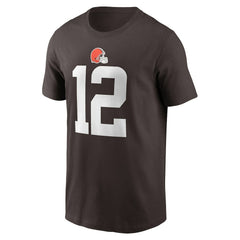 Shedeur Sanders Cleveland Browns 2025 NFL Draft Name & Number T-Shirt Brown