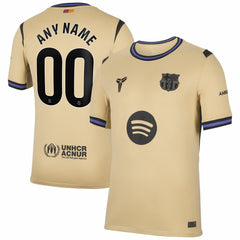 Barcelona 2025/26 Away Stadium Replica Custom Jersey Gold