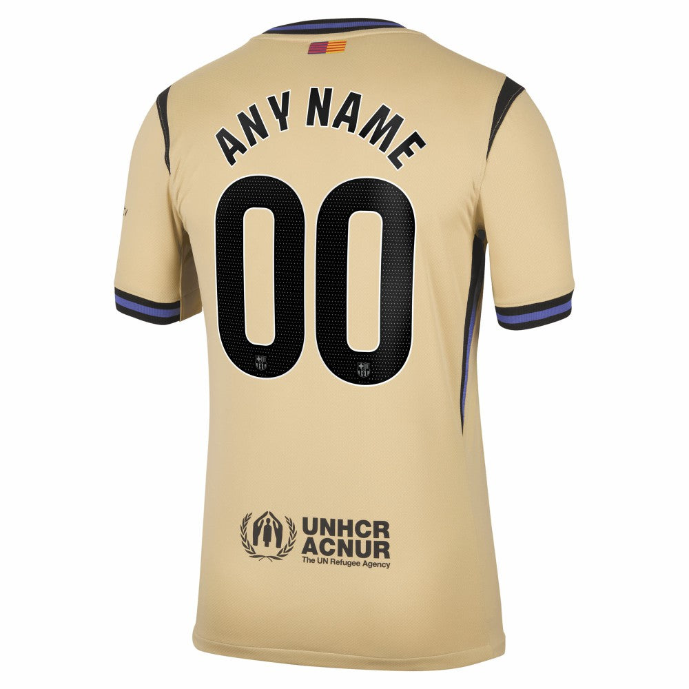 Barcelona 2025/26 Away Stadium Replica Custom Jersey Gold