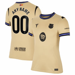 Barcelona Women's 2025/26 Away Stadium Replica Custom Jersey Gold shop