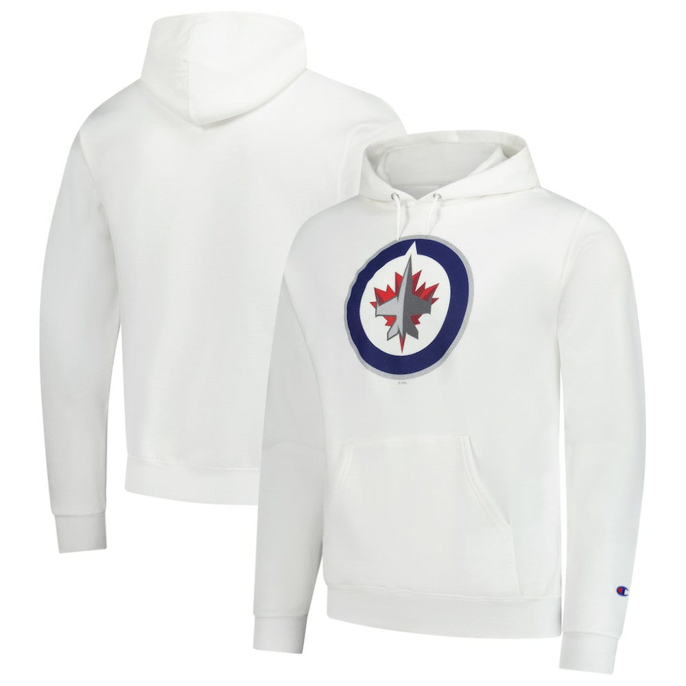 NHL Winnipeg Jets Champion Primary Logo 1-Hit Pullover Hoodie - White