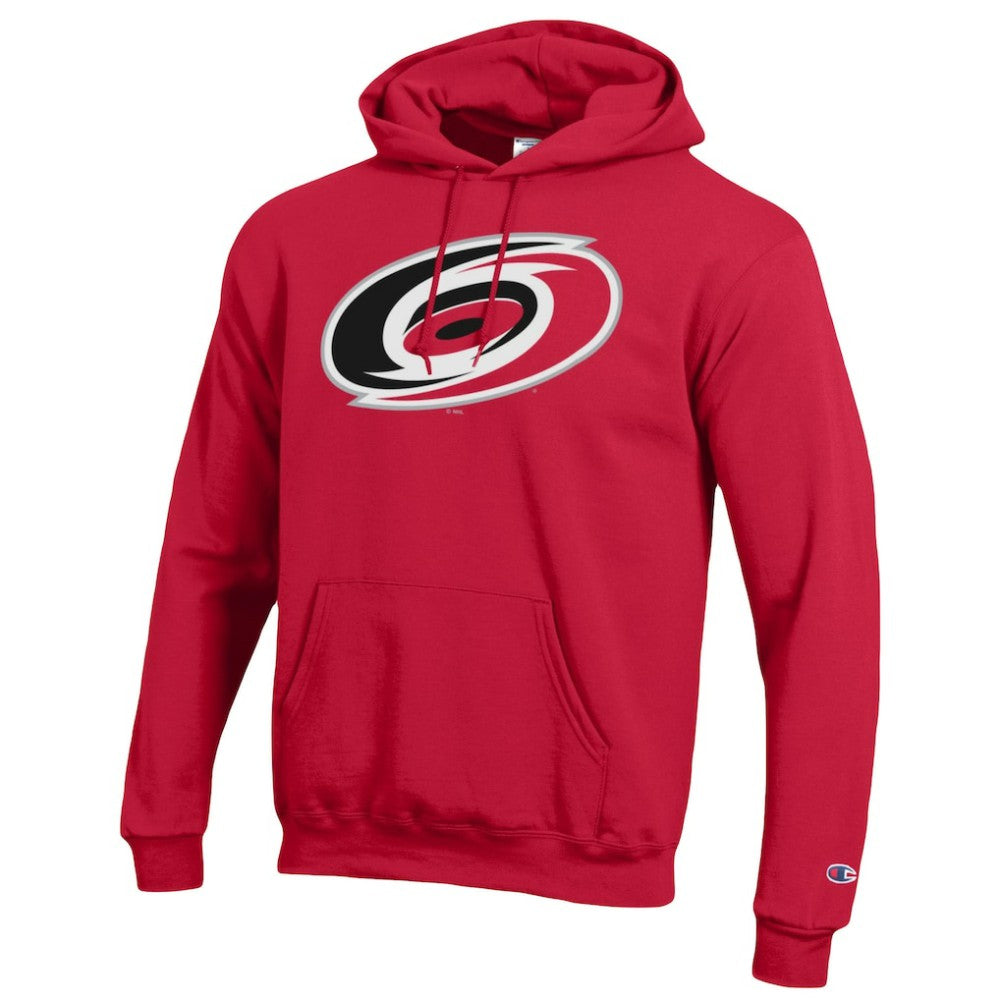 NHL Carolina Hurricanes Champion Primary Logo 1-Hit Pullover Hoodie - Red