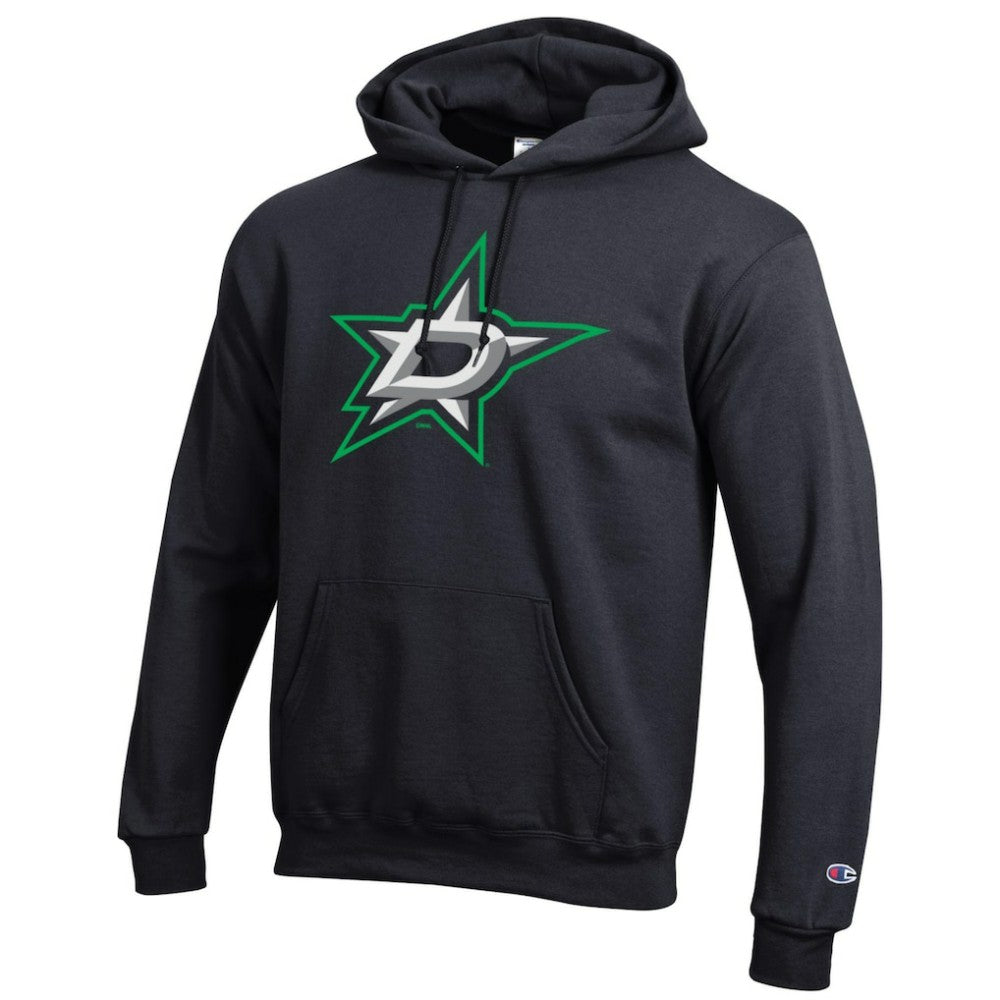 NHL Dallas Stars Champion Primary Logo 1-Hit Pullover Hoodie - Black