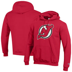 NHL New Jersey Devils Champion Primary Logo 1-Hit Pullover Hoodie - Red