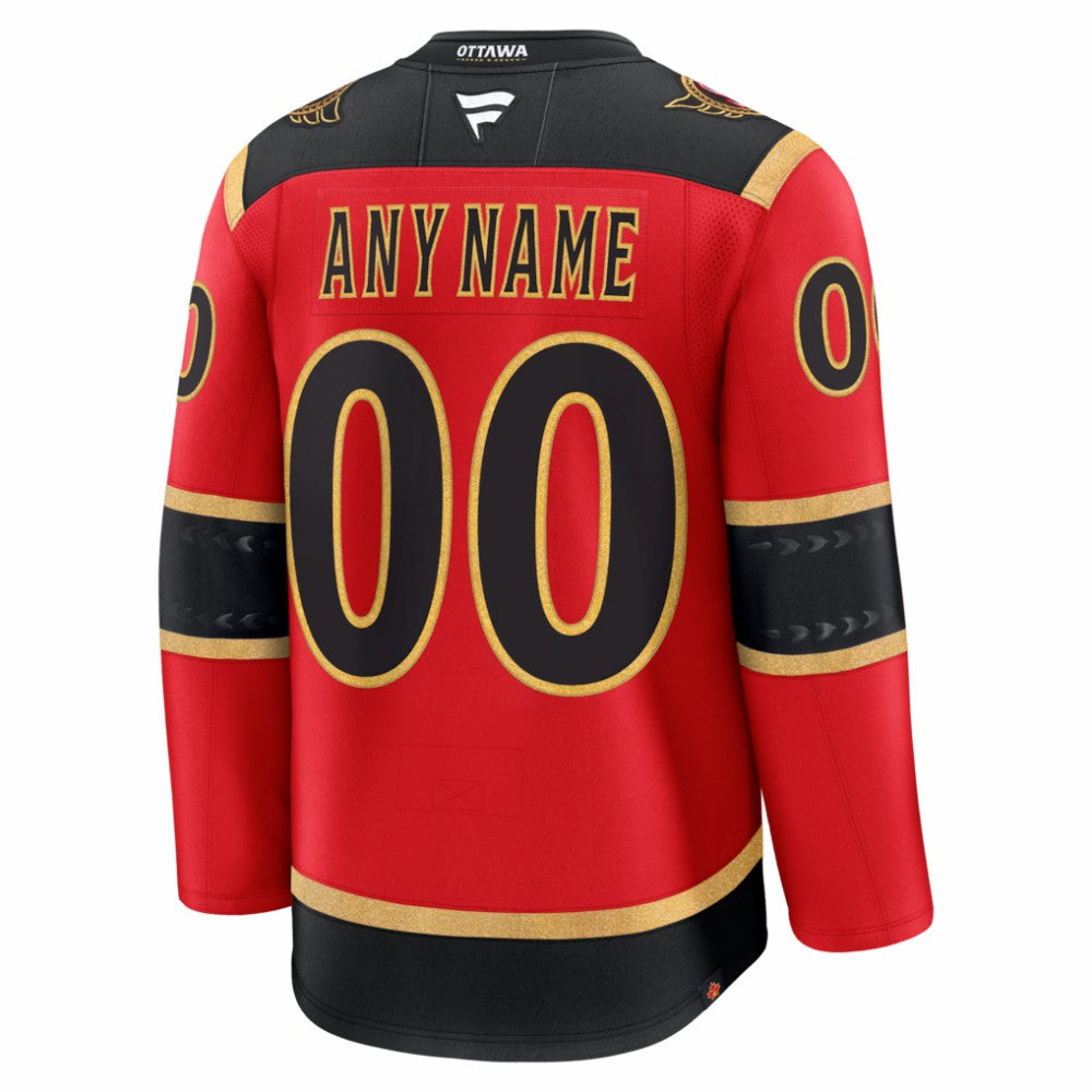 NHL,Custom Ottawa Senators Fanatics Alternate Custom Premium Jersey - Red