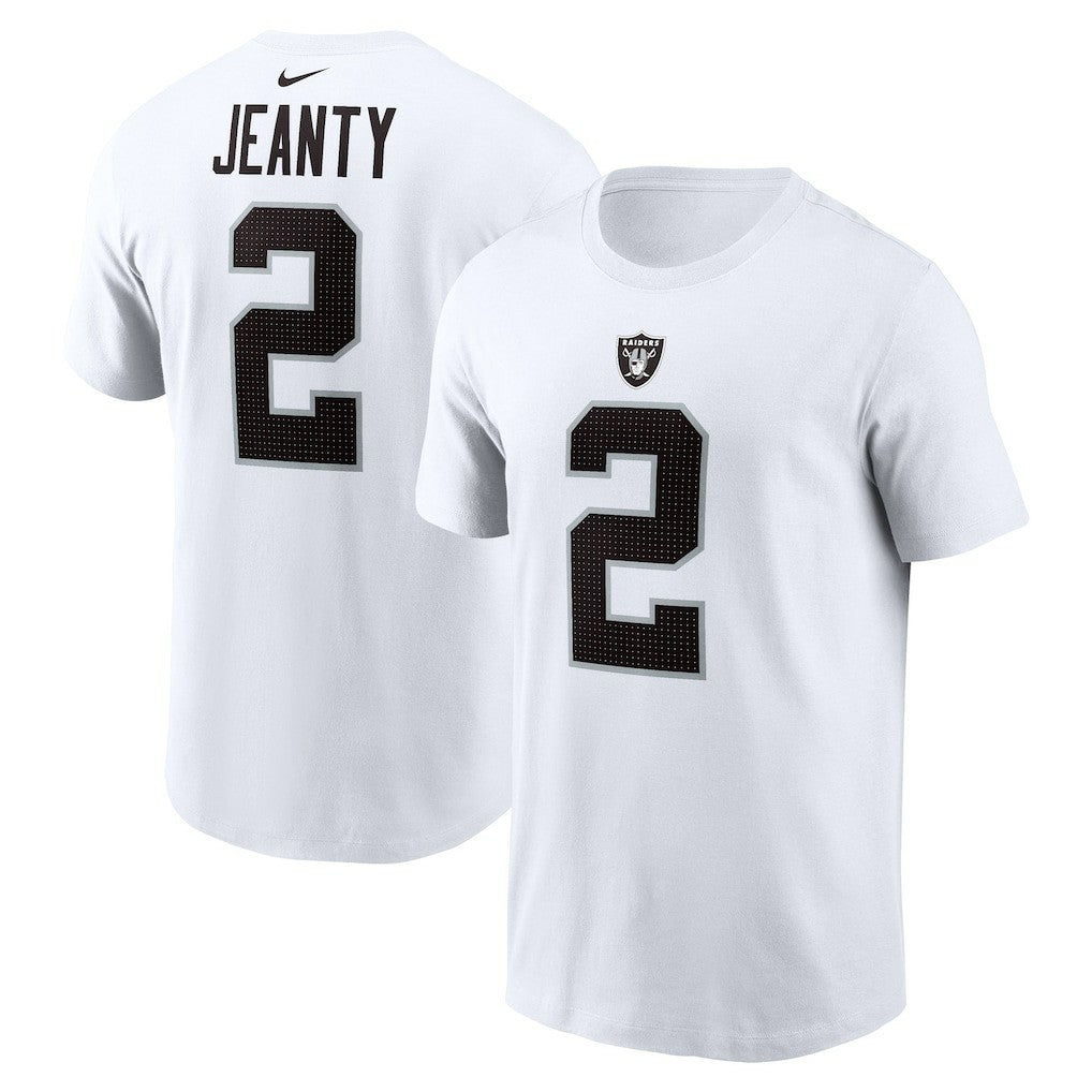 Ashton Jeanty Las Vegas Raiders Name & Number T-Shirt White