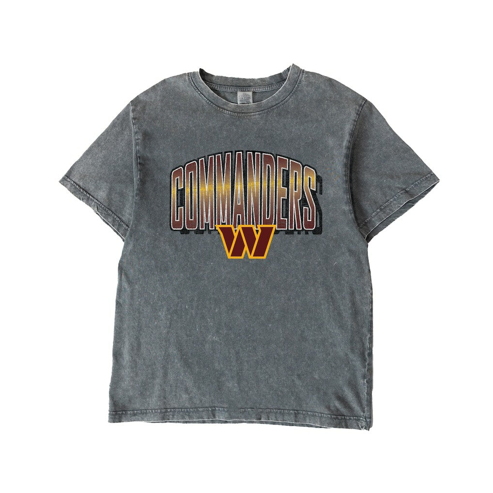 Washington Commanders Gameday Couture Women's Peak Performance Oversized Snow Wash T-Shirt Gray