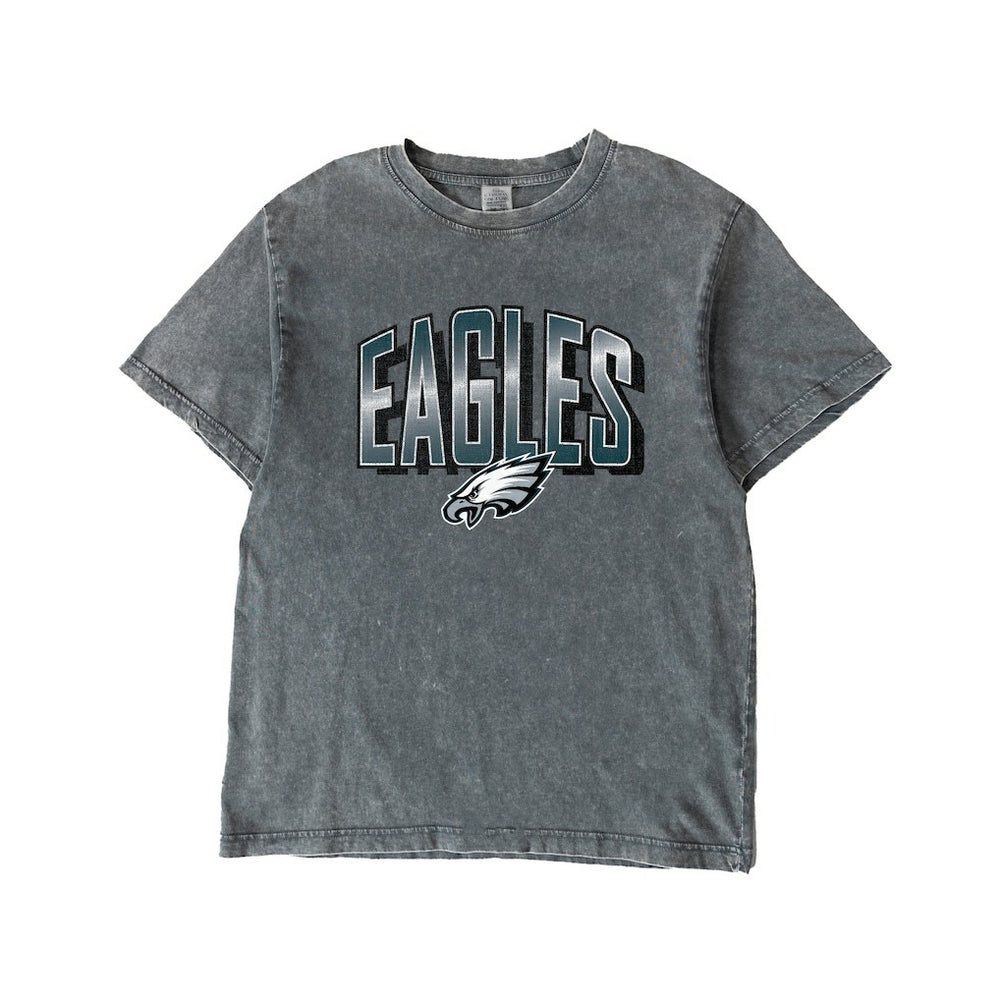Philadelphia Eagles Gameday Couture Women's Peak Performance Oversized Snow Wash T-Shirt Gray