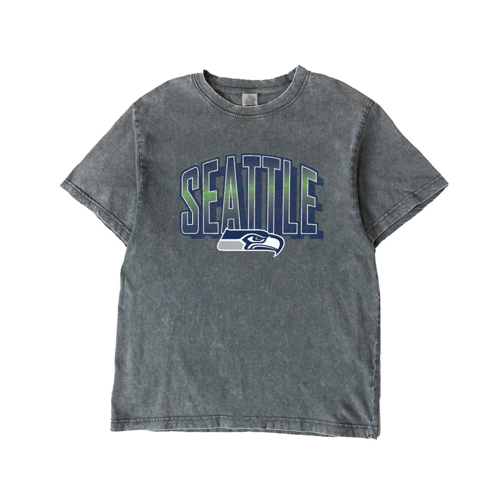 Seattle Seahawks Gameday Couture Women's Peak Performance Oversized Snow Wash T-Shirt Gray