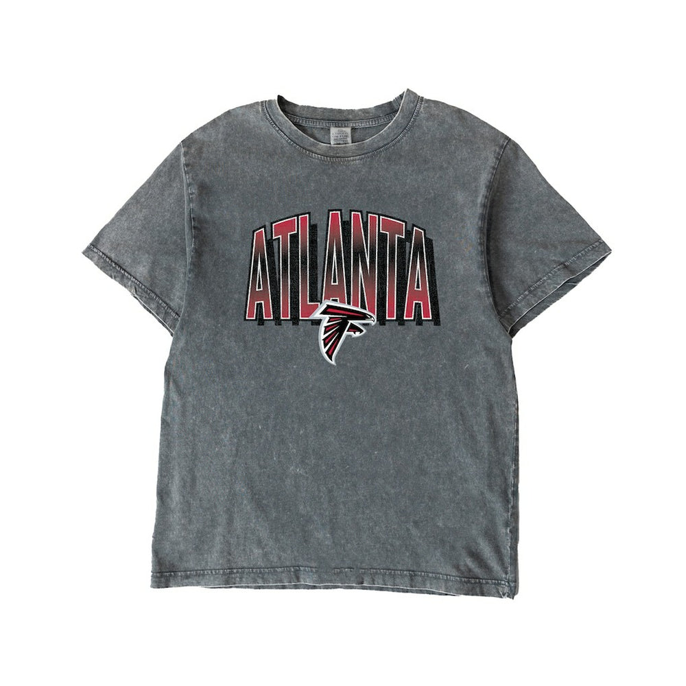 Atlanta Falcons Gameday Couture Women's Peak Performance Oversized Snow Wash T-Shirt Gray