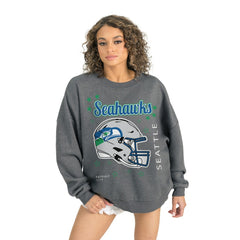 Seattle Seahawks Gameday Couture Women's Ready to Rumble Premium Fleece Pullover Sweatshirt Gray