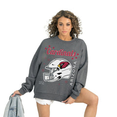 Arizona Cardinals Gameday Couture Women's Ready to Rumble Premium Fleece Pullover Sweatshirt Gray