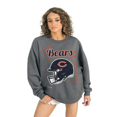 Chicago Bears Gameday Couture Women's Ready to Rumble Premium Fleece Pullover Sweatshirt Gray