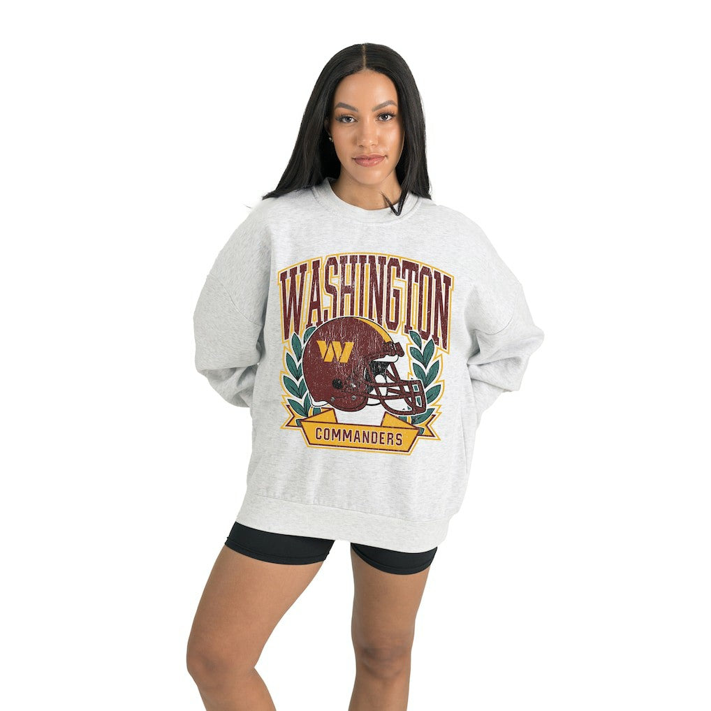 Washington Commanders Gameday Couture Women's Heritage Premium Fleece Pullover Sweatshirt Gray