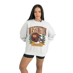 Washington Commanders Gameday Couture Women's Heritage Premium Fleece Pullover Sweatshirt Gray